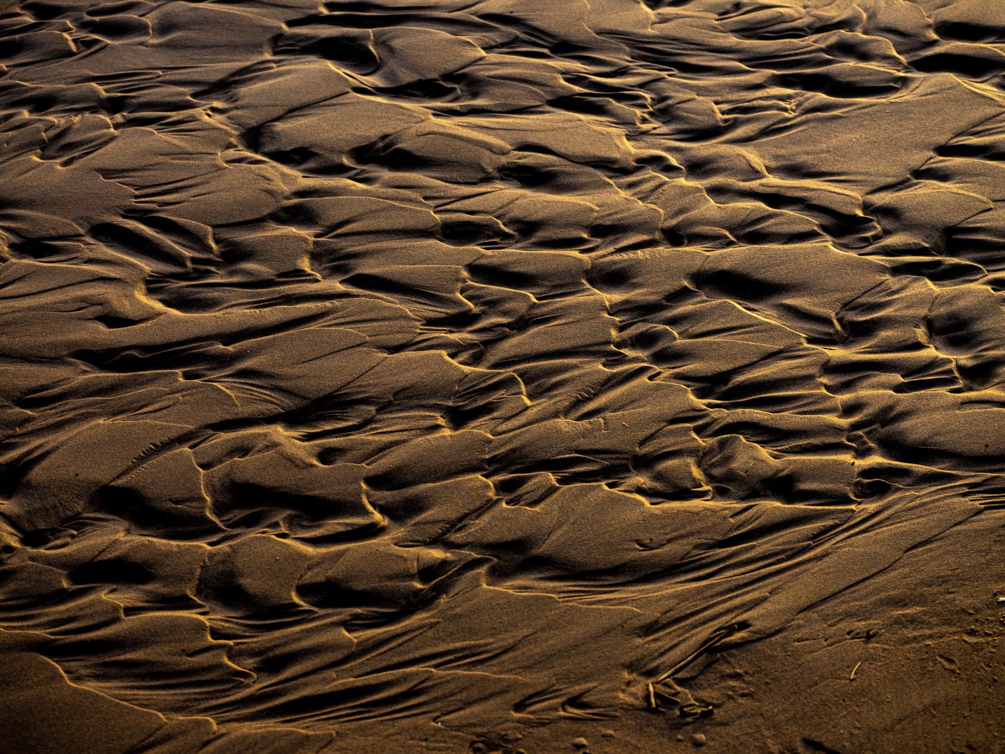 Sand patterns close-up